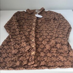 Storia Tan Floral Lace Mini Dress